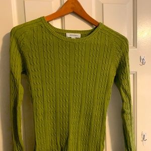 Women's Green Long Sleeve Sweater